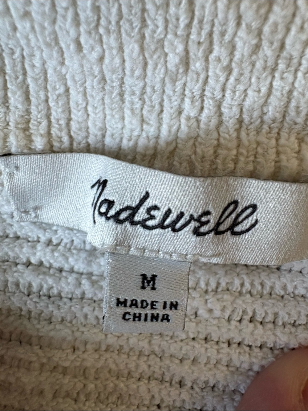 Madewell Cream Crewneck Knit Sweater - Picture 2 of 8